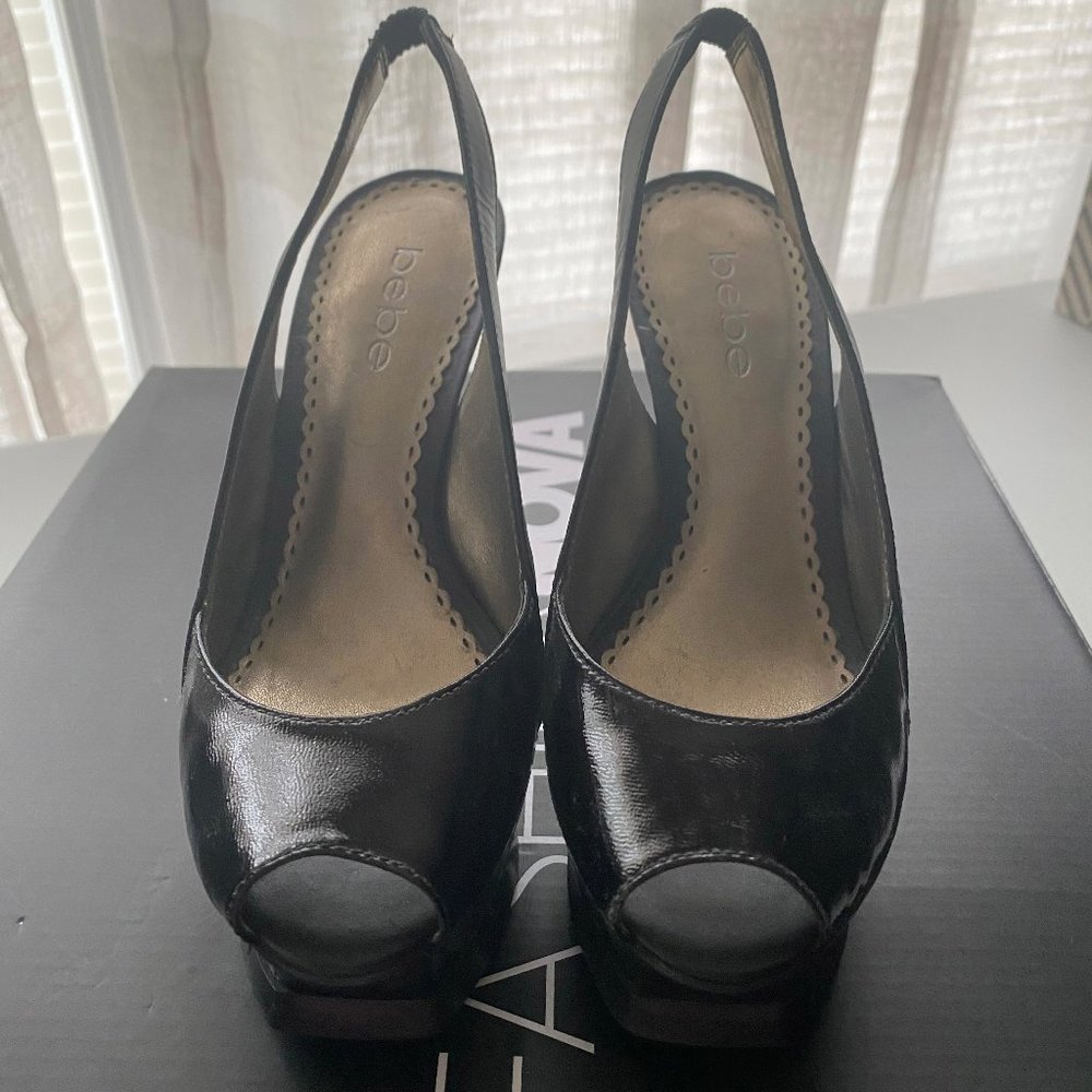 Bebe Open Toe Sling Back Shoes